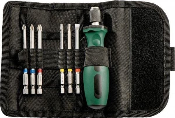 Metabo - Spissett for skrutrekker - 7 deler - T20, T25, PH2, PH3, PZ1, PZ2, SL5.5 - lengde: 89 mm