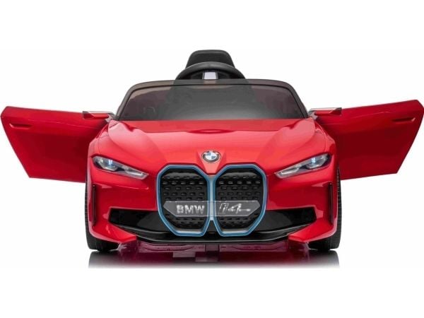 BMW Lekebil BMW i4 med batteri for barn Rød + Slow Start + EVA + Eco-leather + Audio LED + Fjernkontroll