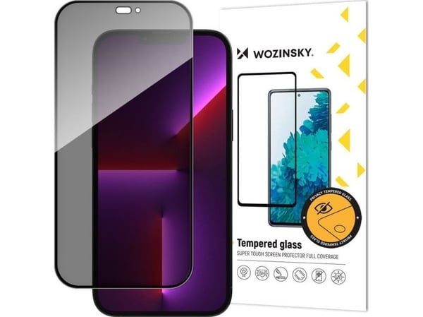Wozinsky personvernskjerm med Anti Spy-filter til iPhone 15 Pro Wozinsky Privacy Glass - svart Wozinsky personvernskjerm med Anti Spy-filter til iPhone 15 Pro Wozinsky Privacy Glass - svart