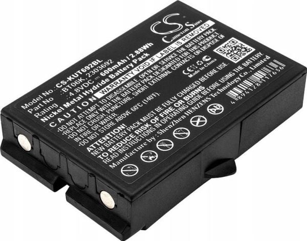 Cameron Sino Oppladbart batteri Type Bt06k 2303692 For Ikusi Tm70/1 Tm70/2 Rad-ts T71 Tm70 T72 T70 / Cs-kut692bl