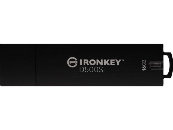 Kingston IronKey D500S - USB-flashstasjon - kryptert - FIPS 140-3 Level 3 - 16 GB - USB 3.2 Gen 1 - TAA-samsvar