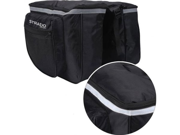 Strado dobbel sykkelveske bagasjebærer 25L Strado (svart)