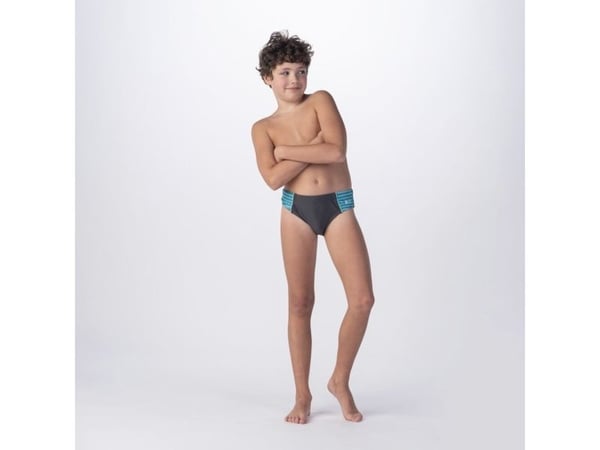AquaWave Badebukse for barn Aquawave Idalis Jr glem jern/turkis stripe str 164