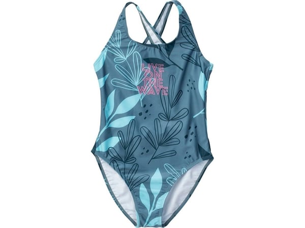 AquaWave barnebade-/svømmedrakt Salava Jr hydro leaves print str. 146