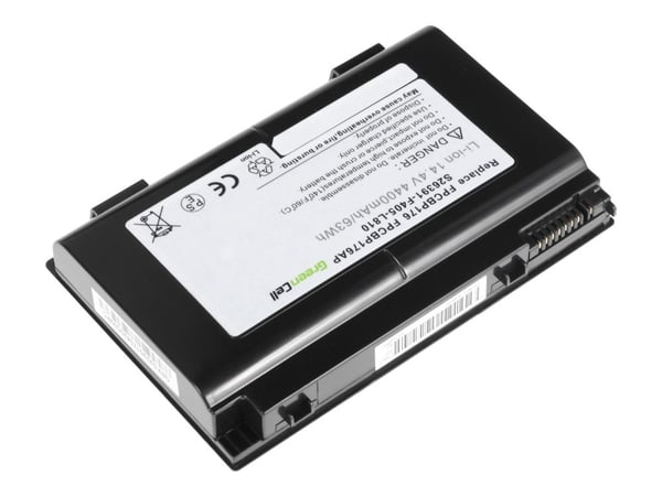 Green Cell - Akut ja paristot tietokoneen käyttöön (saatavana: Fujitsu FPCBP176) - Litiumion - 8 kennoa - 4400 mAh - lajitelma - Fujitsu LIFEBOOK A...