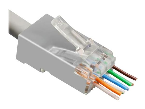 Lanview - Nettverkkontakt - RJ-45 (hann) - S/UTP - CAT 6a/7 - med støvel (en pakke 25)
