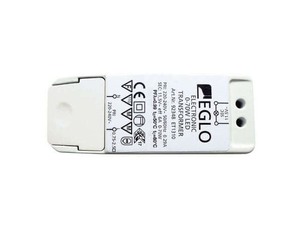 EGLO 92348, Konvensjonell lystransformator, Hvit, 70 W, 220 - 240 V, 11.5 V, 50 / 60 Hz