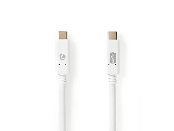 Nedis CCGW64750WT10, 1 m, USB C, USB C, USB 3.2 Gen 2 (3.1 Gen 2), Hvit