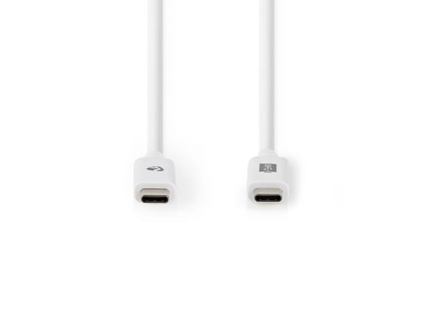 Nedis CCGW64750WT10, 1 m, USB C, USB C, USB 3.2 Gen 2 (3.1 Gen 2), Hvit