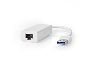 Nedis - Nettverksadapter - USB 3.0 - Gigabit Ethernet x 1 - hvit