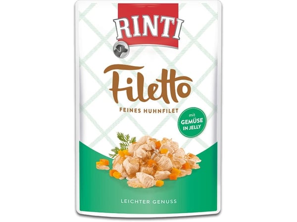Rinti Filetto koiran märkäruoka Kana Kasvikset 100g