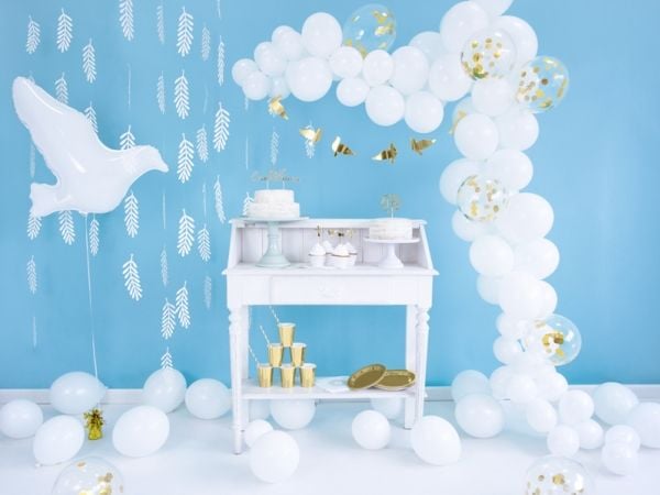PartyDeco FB18-008-KARTON, Hvit, Figur, Folie, Temafest, 770 mm, 660 mm
