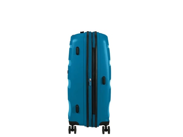 American Tourister BON AIR DLX, Tralle, Hard overflate, Blå, Seaport Blue, Medium, Polypropylen (PP)