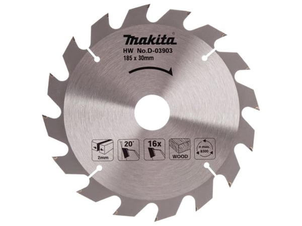 Makita - Sagblad - for tre - 185 mm - 16 tenner