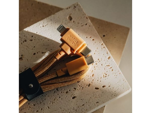 Native Union Belt Cable Duo, 1,5 m, USB C, USB C/Lightning, Gult