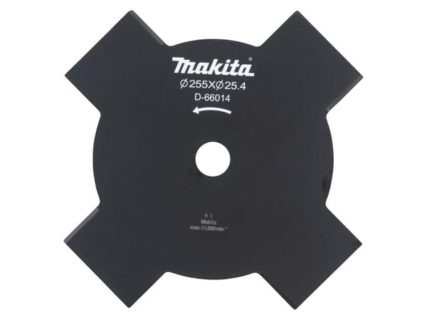 Makita - Brush cutter blade - 255 mm - 4 tenner - for Makita DUR368AZ, DUR368LZ, UR006GZ02, UR101CZ; XGT UR002GZ01