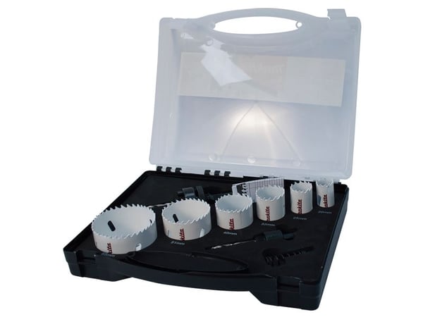 Makita - Hålsågssats - 6 delar - 25 mm, 32 mm, 20 mm, 40 mm, 65 mm, 51 mm - sex-stiftigt - 13 mm - för Makita DHP453, DHP453RFEW