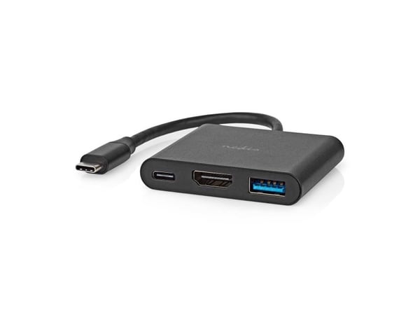 Nedis CCGB64770BK01 - Kabelansluten - USB 3.2 Gen 1 (3.1 Gen 1) Typ-C - Svart - 30 Hz - HDMI - USB 3.2 Gen 1 (3.1 Gen 1) Typ-A - USB 3.2 Gen 1 (3.1...