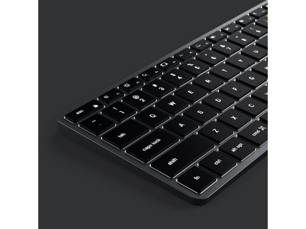 Satechi ST-BTSX2M, Täysikokoinen (100 %), Bluetooth, QWERTY, Harmaa