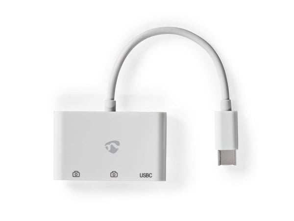 Nedis CCGB64785WT01, USB 2.0 Type-C, USB 2.0, USB Type-C, 5000 Mbit/s, Hvid, akryylinitriilibutadieenistyreeni, polyvinyylikloridi (PVC), tasavirta DC