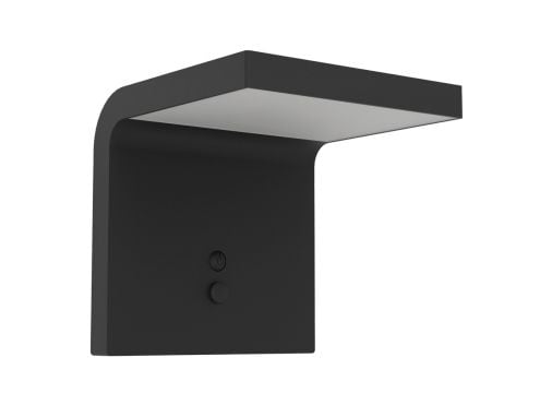 EGLO SPIANTE SOLCELLEVEGG MED SENSOR SVART/HVITT