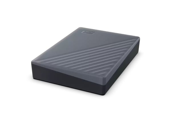 WD My Passport WDBY3J0060BGY - Harddisk - kryptert - 6 TB - ekstern (bærbar) - USB 3.2 Gen 1 - 256-bit AES - silikongrå
