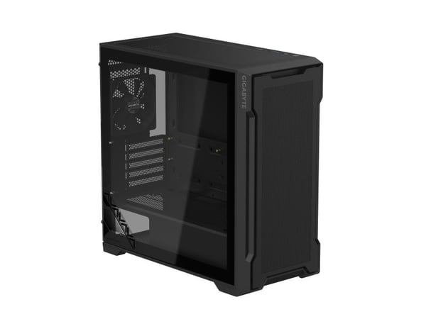 Gigabyte C102 Glass - Mid tower - mini ITX - genomskinlig sidopanel (härdat glas) - ingen strömförsörjning (ATX) - svart - USB/ljud