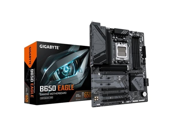 Gigabyte B650 EAGLE - Hovedkort - ATX - Socket AM5 - AMD B650 Chipset - USB-C 3.2 Gen 1, USB 3.2 Gen 2, USB 3.2 Gen 1 - Gigabit LAN - innbygd grafi...