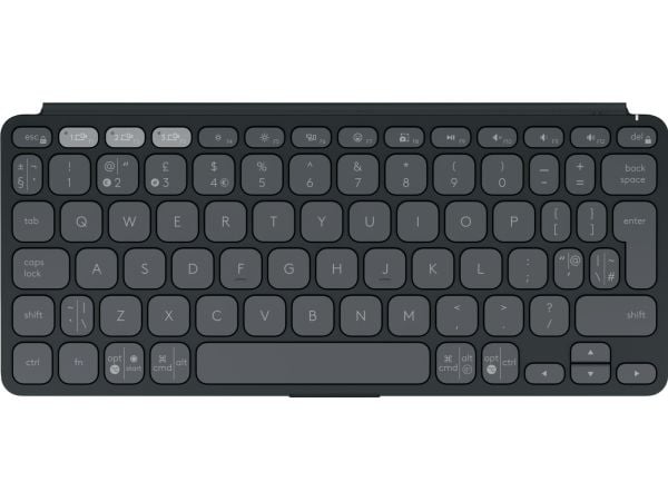 Logitech Keys-To-Go 2 - Tastatur - innebygd deksel - trådløs - Bluetooth LE - QWERTY - US International - grafitt