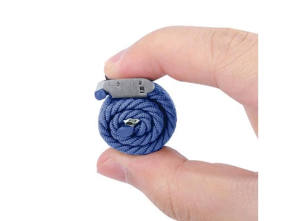Crong Wave Band - Apple Watch flettet bånd 42/44/45/49 mm (blå)