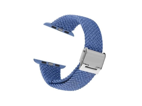 Crong Wave Band - Apple Watch flettet bånd 42/44/45/49 mm (blå)