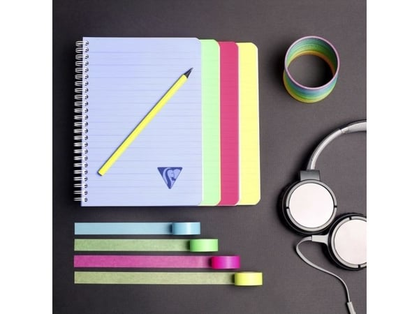 Clairefontaine Linicolor kladdebok A5, 90 linjersider