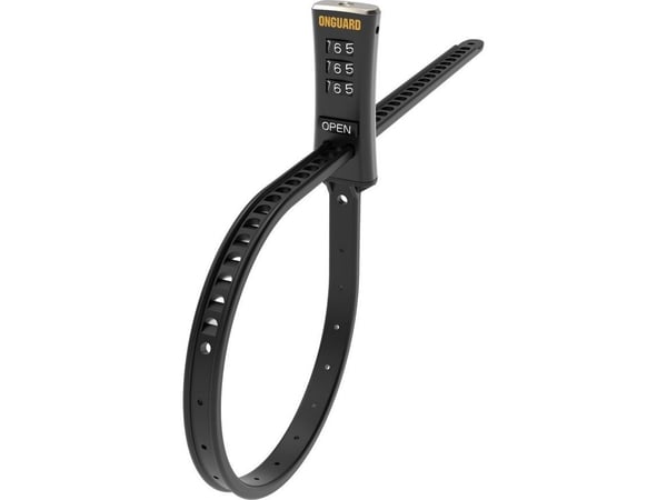 OnGuard ONGUARD 8078 Zip Lock sykkellås - 10mm 180cm - SZYFR svart (NY 2024)