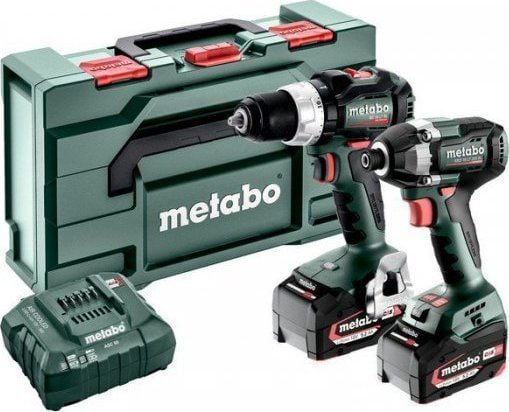 Metabo SET 2.8.4 18V, Skrupistol, Pistolhåndtak, Sort, Grønn, Rød, 2100 RPM, 600 RPM, 34 Nm