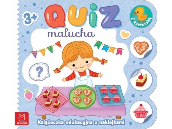 Aksjomat Ksiazeczka Quiz med klistremerker av en liten and - 3-4 år