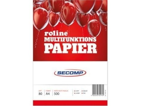 ROLINE 16061125, Universal, A4 (210x297 mm), 500 ark, 80 g/m², Hvit, 2,36 kg