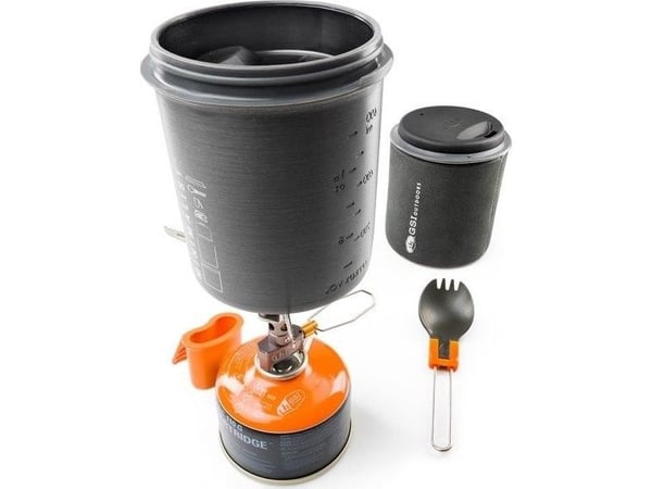 GSI Outdoors 50269, Ställ, Gjuten aluminium, Nylon, Silikon, 0,6 l, Svart, Koppar, Grå, Orange, 173 g, 106,7 mm