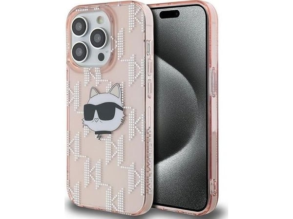 Karl Lagerfeld Karl Lagerfeld KLHCP14LHKLPCHP iPhone 14 Pro 6.1" rosa/rosa hardcase IML Choupette Head & Monogram