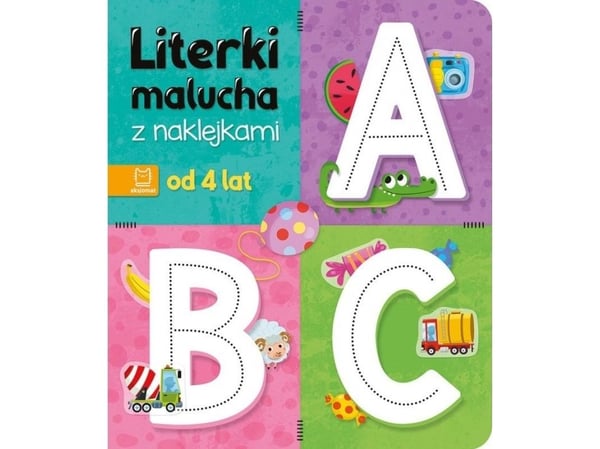Aksjomat Ksiazeczka Literki malucha med klistremerker, fra 4 år