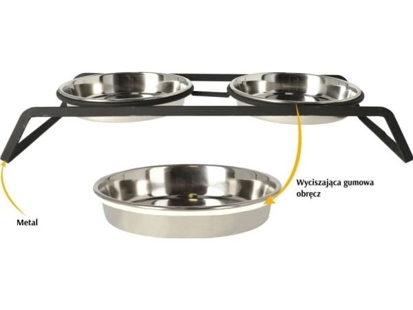 Dingo fôringssett i metall til hund og katt 2x180 ml