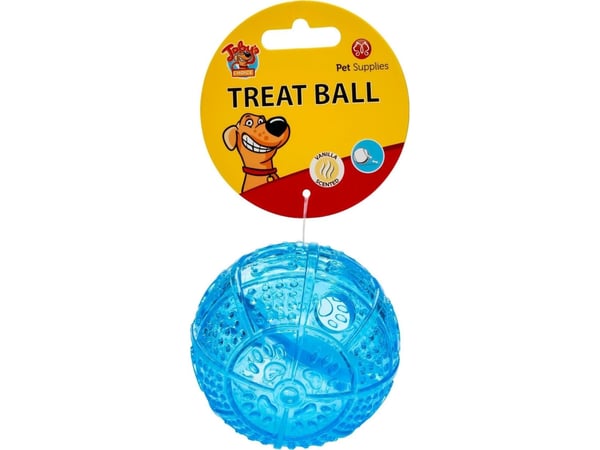 Pet Supplies TOBY'S CHOICE tyggeleke/godbiten til hund 8 cm TREAT BALL, blå