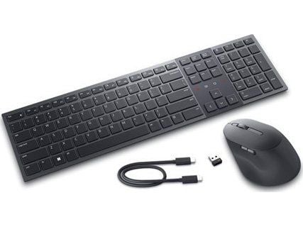 Dell Pro Premium Collaboration KM900 - Sats med tangentbord och mus - bakgrundsbelyst - trådlös