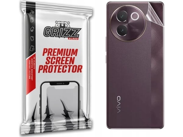 GrizzGlass beskyttelsesfilm bak GrizzGlass SatinSkin til Vivo V30e