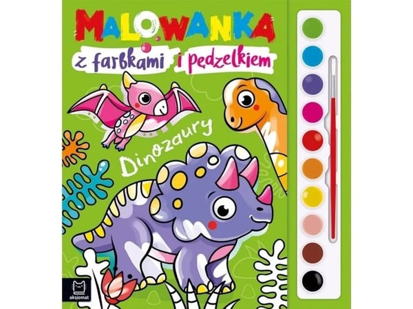 Malebok med maling og pensel Dinosaurer 37958