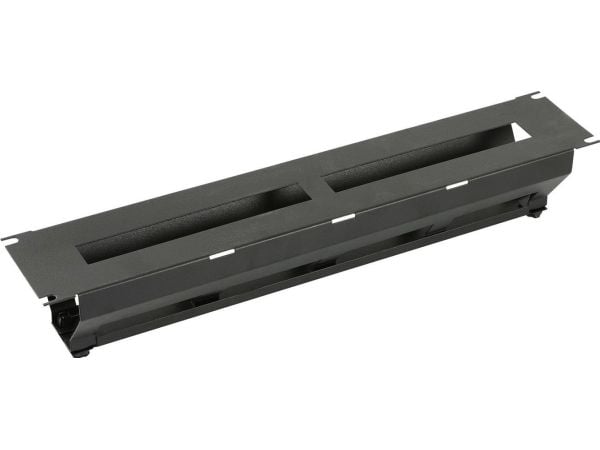 Lanview by Logon - Kabelhantering för rack - with cover - rackmontering - svart, RAL 9005 - 2U - 19"