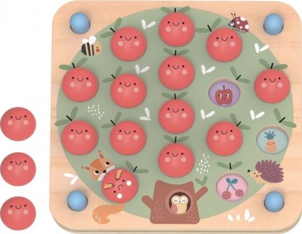 Tooky Toys puinen muisti muistipeli Omenat pastellinvärinen