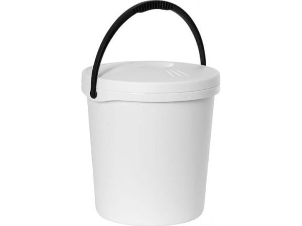 Plast Team bøtte med lokk hvit 16 l PlastTeam