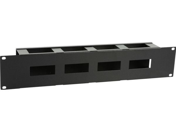 Lanview by Logon - Kabelhantering för rack - with cover - rackmontering - svart, RAL 9005 - 2U - 19"