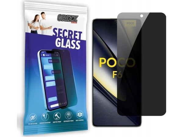 GrizzGlass personvernskjermglass GrizzGlass SecretGlass til Xiaomi POCO F6