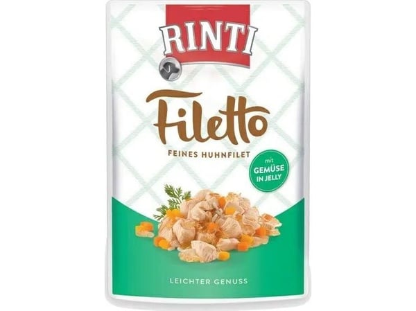 Rinti Filetto Våtfôr for hund, kylling og grønnsaker 100 g
